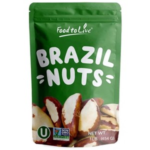 Dry Roasted Brazil Nuts with Himalayan Salt – Oven Roasted, Lightly Salted, No Oil Added, Whole. Vegan, Kosher, Bulk. High in Protein and Selenium. - 1 of 4