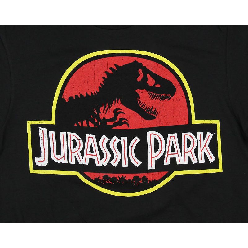 Jurassic Park Men's Distressed Vintage Classic Logo T-Shirt Tee, 2 of 4