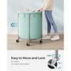 Laundry Hamper with Wheels Round Rolling Laundry Sorter Laundry Cart with Removable Bag - 4 of 4