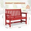 Hyleoty HDPE Outdoor Park Bench 48" x 22" x 35" ,Elegant, Comfortable and Durable - 3 of 4