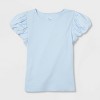 Women's Ribbed Puff Short Sleeve Blouse - A New Day™ - 4 of 4