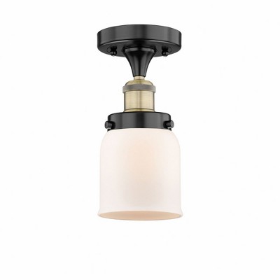 Bell - 1 Light Semi-Flush Mount In Industrial Style-8.25 Inches Tall and 6.5 Inches Wide