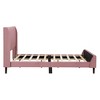 Platform Bed Frame with Fabric Upholstered Headboard and Wooden Slats Support, Fully Upholstered Mattress Foundation - 4 of 4