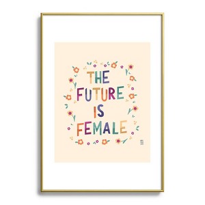 Valeria Frustaci The future is female Metal Framed Art Print - Deny Desings - 1 of 3