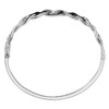 Haus of Brilliance Silver 3/8 Cttw White and Black Diamond Swirl Bangle Bracelet - 3 of 4