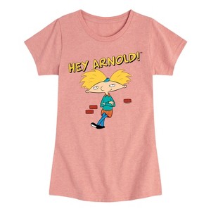 Girls' - Hey Arnold! - Cool Arnold Fitted Short Sleeve Graphic T-Shirt - 1 of 4