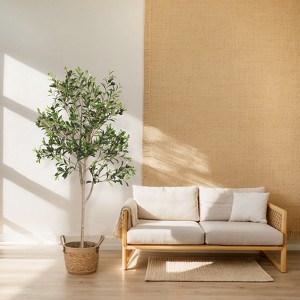 KTMBDW 5ft Artificial Olive Tree for Home Decor, 5 Feet Large Faux Plant for Indoor Outdoor House Living Room Office (5 ft Tall) - 1 of 4