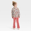 Toddler Girls' 2pc Disney Minnie Mouse Ribbed Velour Top and Pants Set - Pink - 2 of 4