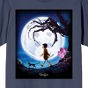 Coraline Stop Motion Cat Horror Scary on Navy Adult Crew Neck Short Sleeve T-shirt - 2 of 4