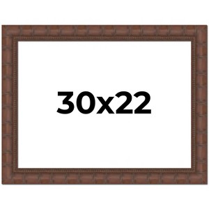 PosterPalooza | 30x22 Wide Bamboo Picture Frame, UV Acrylic, 4 Finishes - Brown, Black, Silver, and Natural - 1 of 4