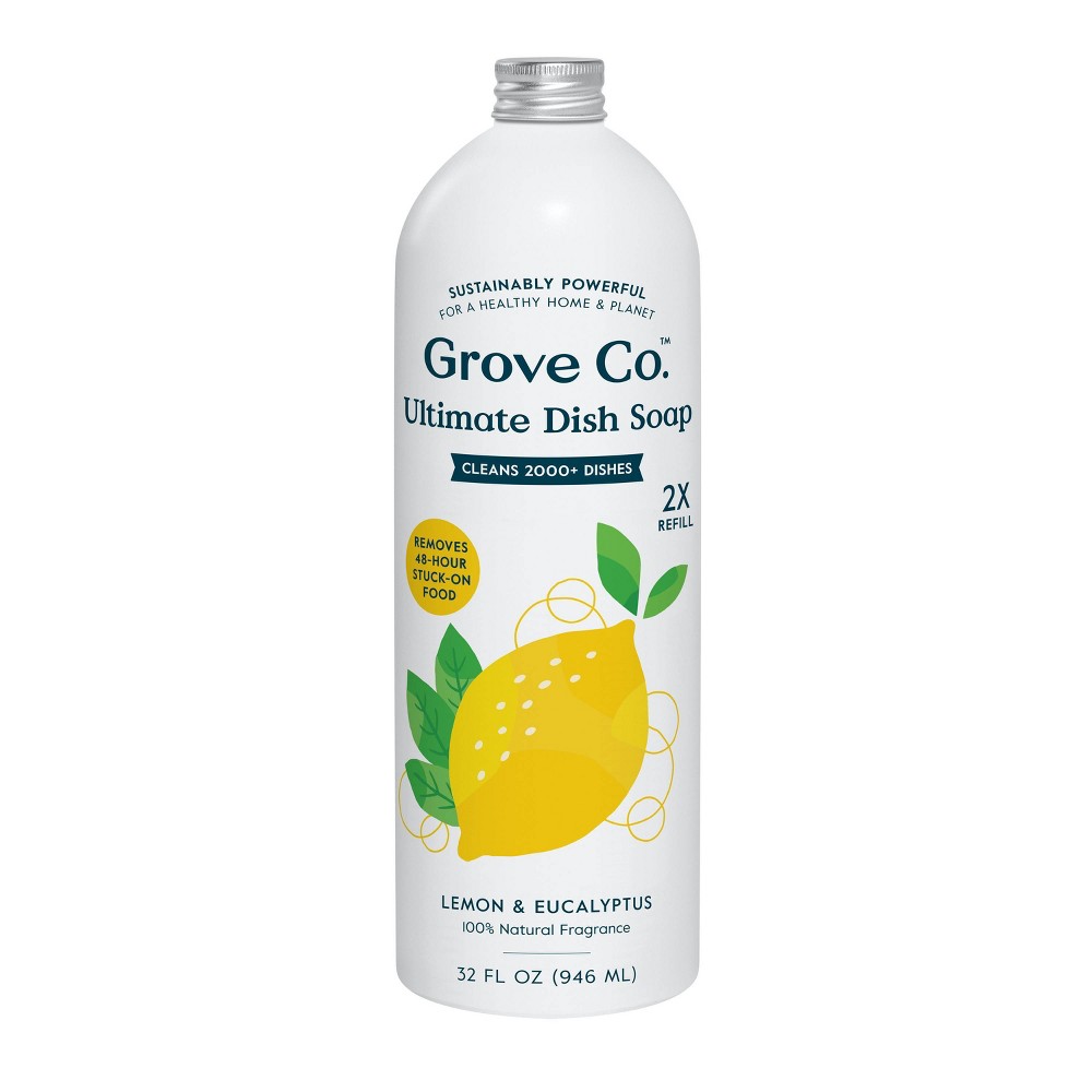 Grove Co. Lemon Eucalyptus & Mint Liquid Dish Soap Refill - 32 fl oz