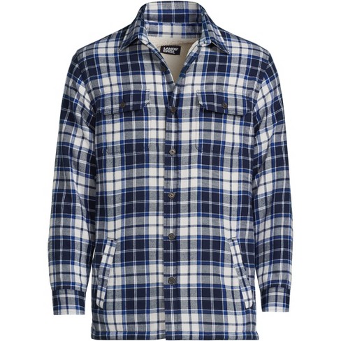 Quilted flannel shirt on sale jacket tall men's