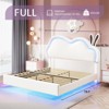AMERLIFE LED Bed Frame for Girl Floating Upholstered Bed with Cute Cloud Headboard - 2 of 4