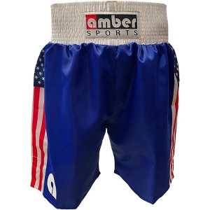 Amber Fight Gear Men's Professional Boxing Shorts – Ultra Lightweight, Durable – Ideal for Boxing, MMA, Muay Thai, Kickboxing, Fitness Training. - 1 of 4