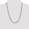 Black Bow Jewelry Men's 6.25mm, 14k White Gold, Flat Beveled Curb Chain Necklace - 2 of 4