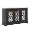 Galano Heron Wood 45.8 in. 3 Doors Sideboard with Adjustable Shelves in Gray, Dusty Gray Oak - 3 of 4