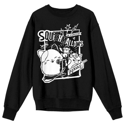 Squishmallows Rock Out Crew Neck Short Sleeve Men's Black T-shirt-XXL 