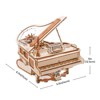 ROBOTIME 3D Wooden Puzzle Magic Piano Mechanical Music Box, Beige, 6.7"*5.5"*5" - 4 of 4