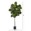Nearly Natural 5.5-ft Fiddle Leaf Artificial Tree - 2 of 3