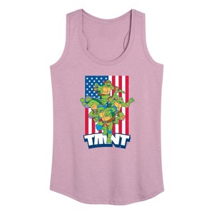 Women's - Teenage Mutant Ninja Turtles - USA Turtles Graphic Racerback Tank - 1 of 4