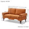 GDFStudio Sheila Linen Upholstery Sofa with Crystal button and Copper Nail - 3 of 4
