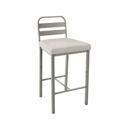 26" Alberto Counter Height Barstool Light Gray - Amisco