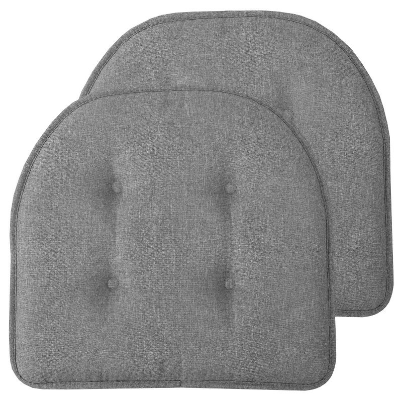 Solid Color U Shaped Memory Foam 17" x 16" Chair Cushions by Sweet Home Collection™, 1 of 8