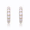 Guili Kids Seashell Half C-Hoop Earrings in 14k Gold Plating with White Enamel, A Delightful & Playful Ocean-Inspired Jewelry Accent - 2 of 2
