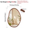 32.28 in/43.30 in Mid Century Asymmetrical Wall Mirror Organic Mirror Irregular Mirror Home decor - 2 of 4