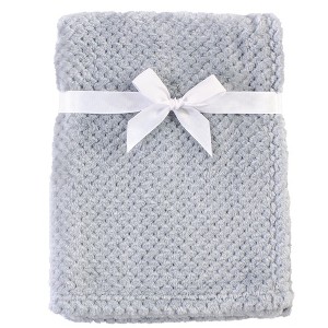 Hudson Baby Infant Plush Waffle Blanket, Gray, One Size - 1 of 2