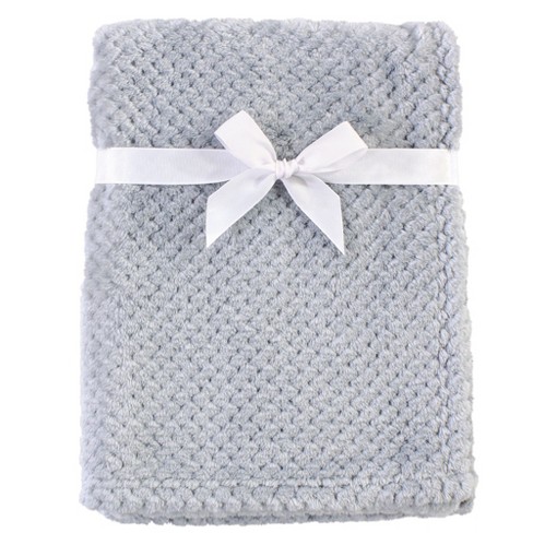 Hudson Baby Infant Plush Waffle Blanket, Gray, One Size - image 1 of 2