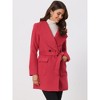 INSPIRE CHIC Women's Shawl Collar Lapel Winter Belted Coat with Pockets - 3 of 4