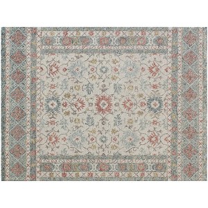 HomeRoots 5' X 8' Ivory and Blue Wool Oriental Hand Tufted Non Skid Area Rug - 1 of 4