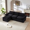Racxily Modern corduroy cloud sofa, can be freely combined and has a comfortable sitting experience, suitable for modern living room - 4 of 4