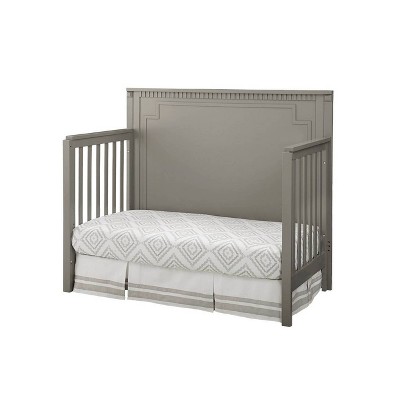 Emery Gray Wood Convertible Crib with Panel Design