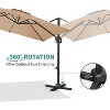 10ftx10ft Cantilever Patio Umbrella with Base,umbrella outdoor patio,360 Rotation outdoor umbrella with Stand for Deck,Pool,Backyard - 2 of 4