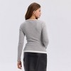 Women's Long Sleeve Contrast Ribbed Henley Top - A New Day™ - 2 of 3