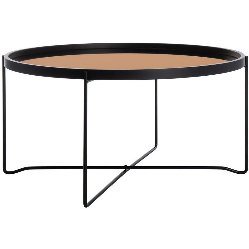 Ruby Tray Top Coffee Table - Rose Gold/Black - Safavieh., 3 of 8