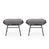 NicBex 2pc Modern Outdoor Montana Ottoman with Iron and Plastic - 2 of 4