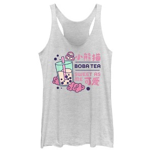 Women's Turning Red Boba Tea Sweet as Me Racerback Tank Top - 1 of 4