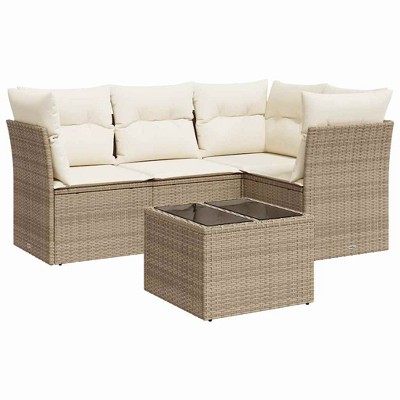 vidaXL Garden Sofa Set Beige