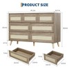 Rattan Dresser for Bedroom with 7 Drawers, 47.2" Wide Chest of Drawers - 2 of 4