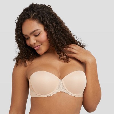 Maidenform Self Expressions Women's 2pk Convertible Push-Up Lace Wing Bra  5809 - Beige/Black 38D