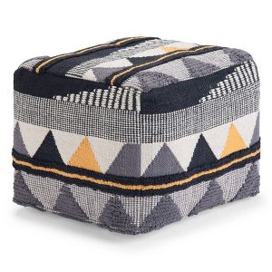 Bebe Transitional Square Pouf Black Gray White Wyndenhall Target