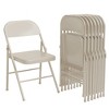Coucheta Steel Folding Chairs with Backrest, Heavy Duty Metal Foldable Dining Chairs Set of 6/8, 350 LBS Capacity, Square Chairs for Indoor & Outdoor - 2 of 4