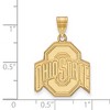 Black Bow Jewelry 10k Yellow Gold Ohio State Buckeyes NCAA Large Pendant - 2 of 3