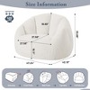 Gericco 47" Giant Bean Bag Chair for Adults - Comfy Plush Shell Soft Accent Chair, Oversized Cozy Lounge Floor Sofa Reading Chair - 2 of 4