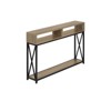 FONTOI Side Table with Storage Shelves, Bedside Table with Bottom Shelf, Console Table for Entryway, Sofa, Living Room, Bedroom, Taupe, 9"*30.5"*47.25 - 4 of 4