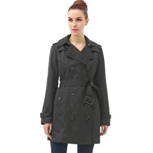 BGSD Women's Leah Hooded Mid Length Trench Coat - 1 of 4