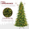 Vivatrees 9 Ft Prelit Artificial Christmas Tree With Warm White Lights , Metal Stand, Hinged Branches, Xmas Tree for Decor, Green - 4 of 4